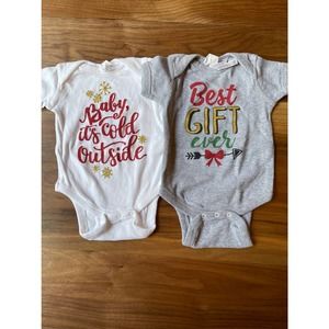 Rabbit skins 6 mos one piece tees lot of 2. R001